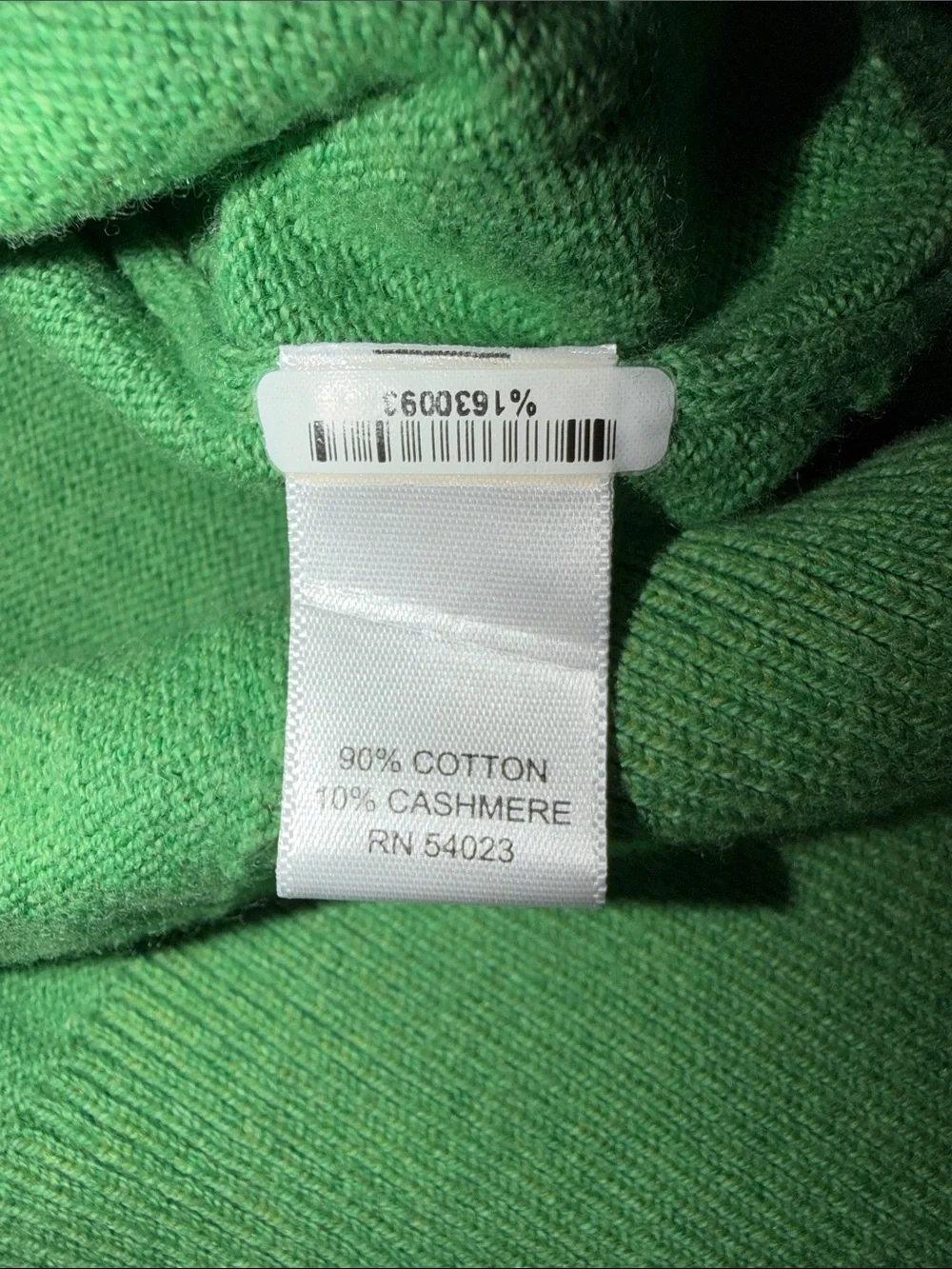Banana Republic Men's Crewneck Sweater - Green (Cotton Cashmere)